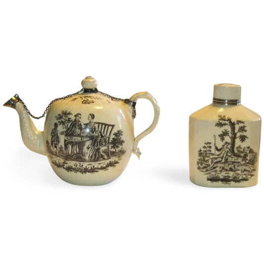 Teapot & tea caddy