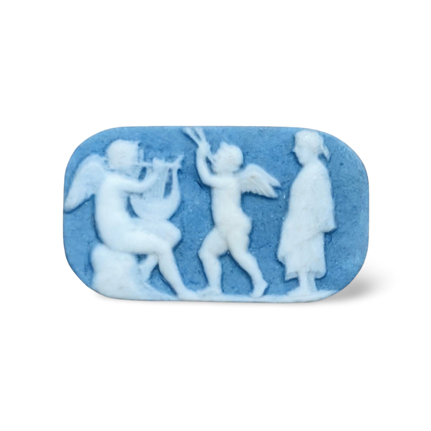 Medallion: Cupids playing instruments