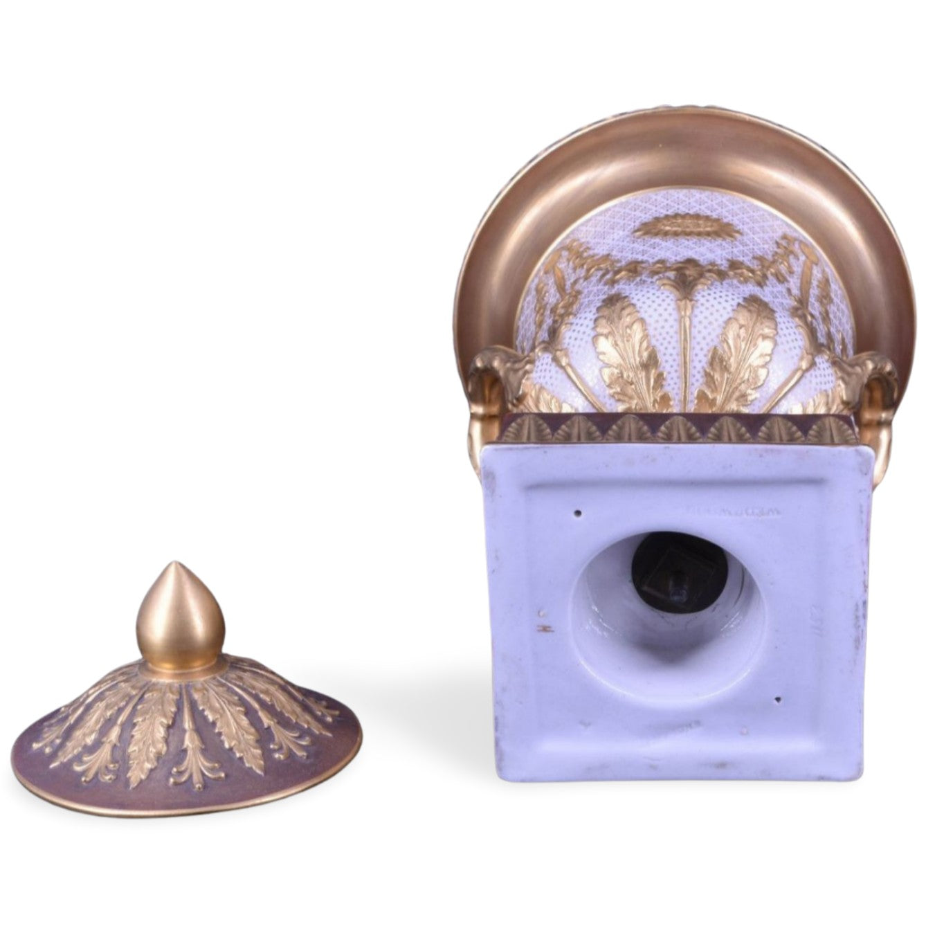 Campana Vase, White and Gold