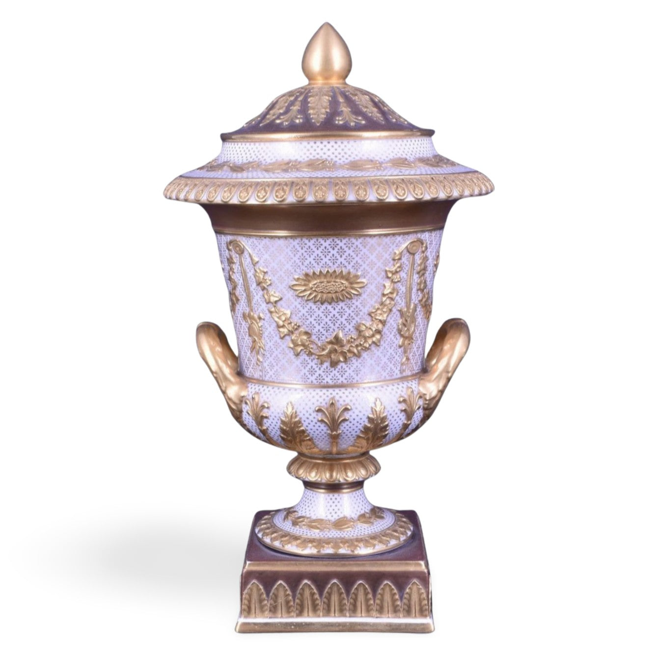 Campana Vase, White and Gold