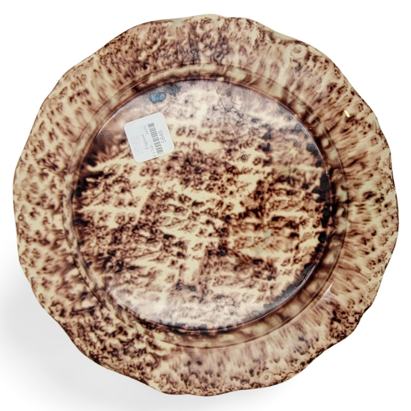 Wheildonware plate, green, barleycorn