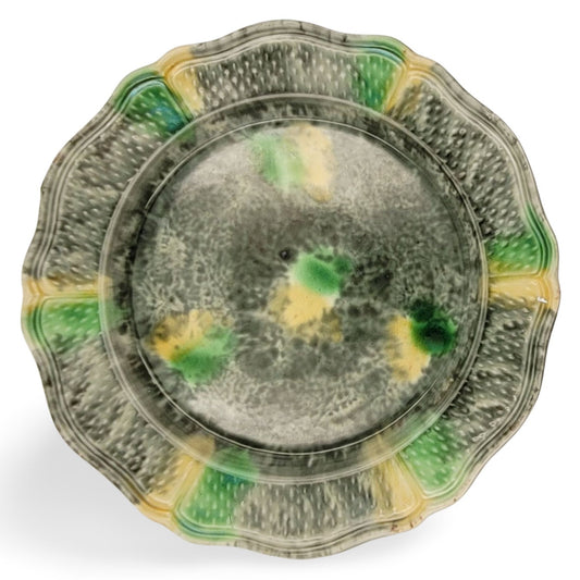 Wheildonware plate, green, barleycorn