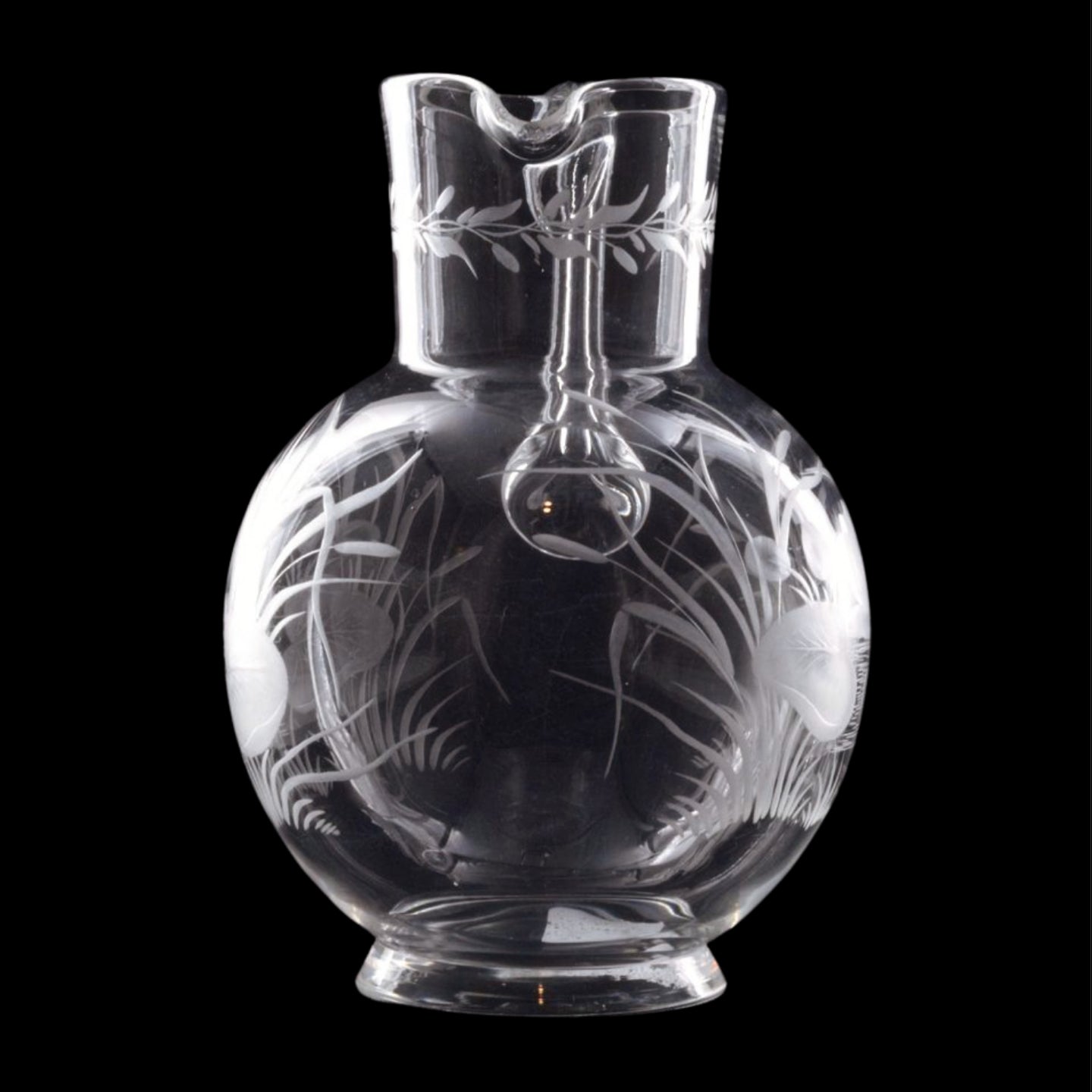 A Stourbridge glass jug