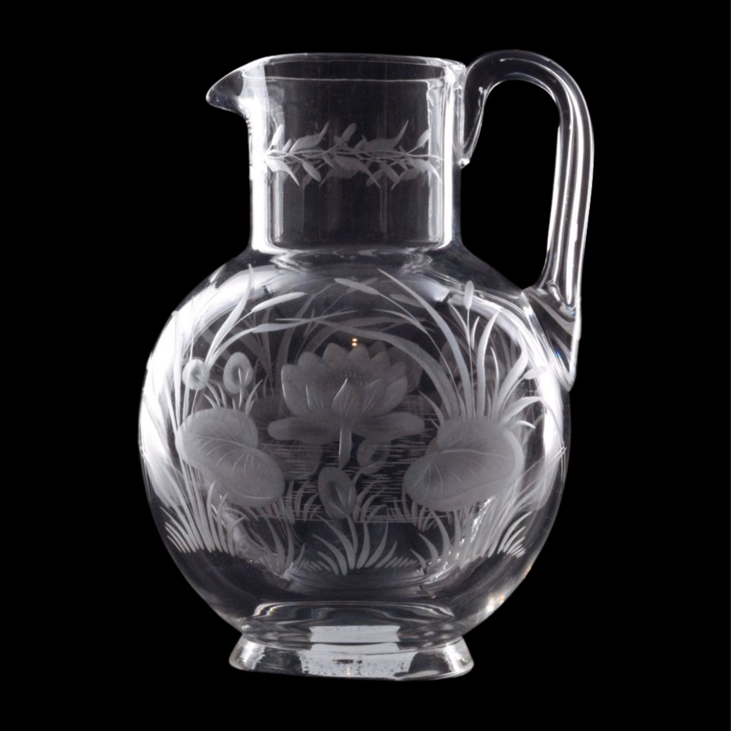 A Stourbridge glass jug