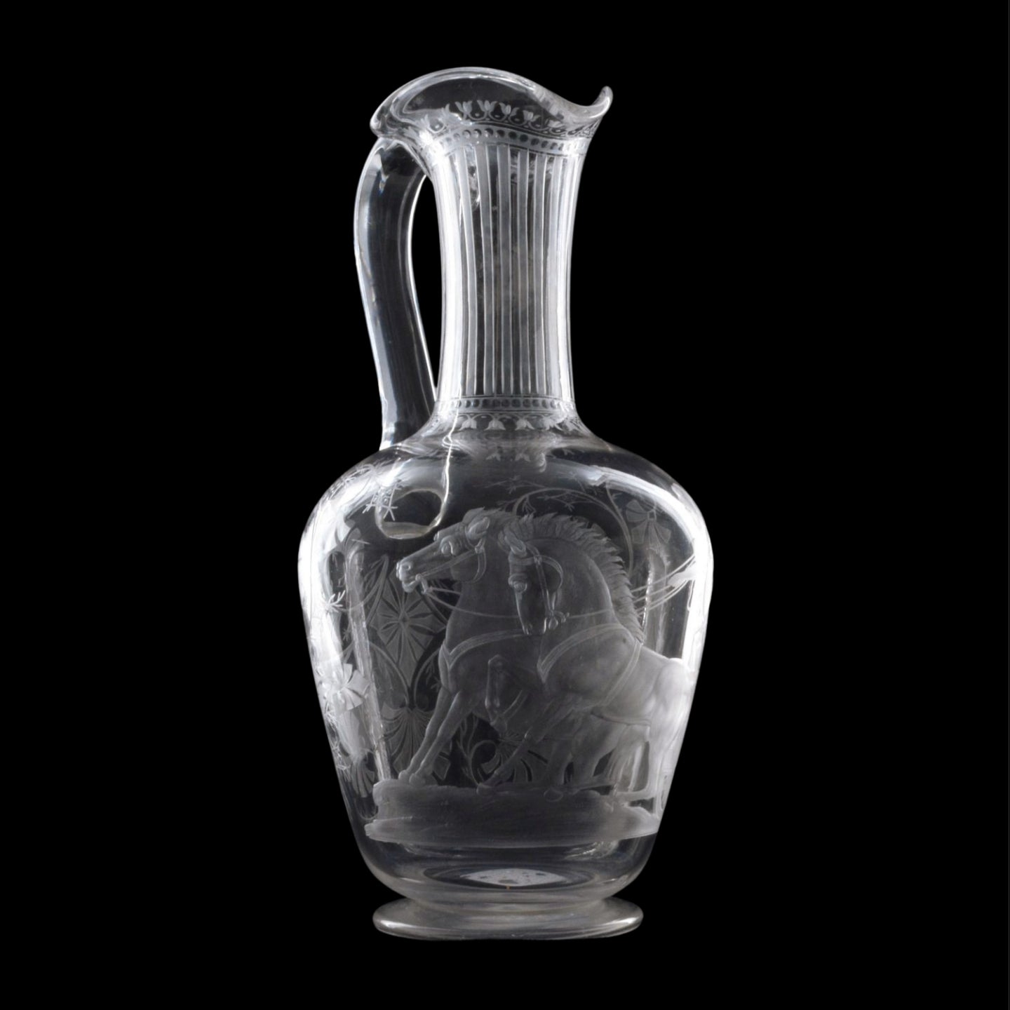 Stourbridge Etruscan claret jug