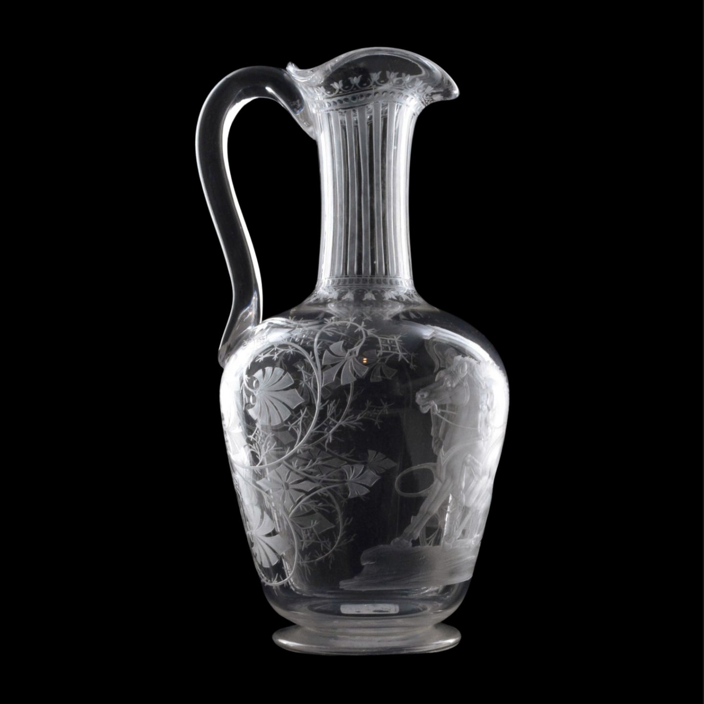 Stourbridge Etruscan claret jug