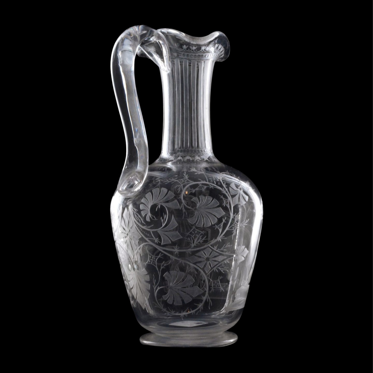 Stourbridge Etruscan claret jug