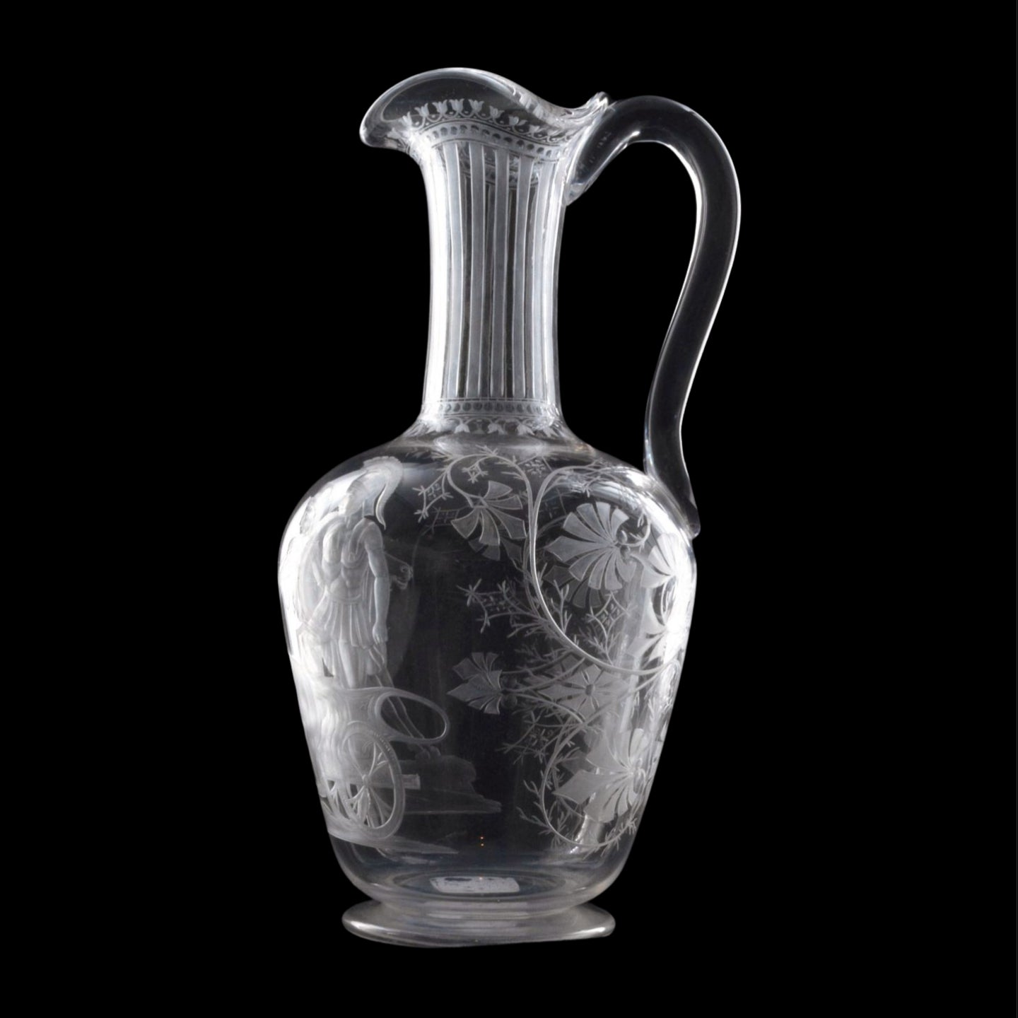 Stourbridge Etruscan claret jug