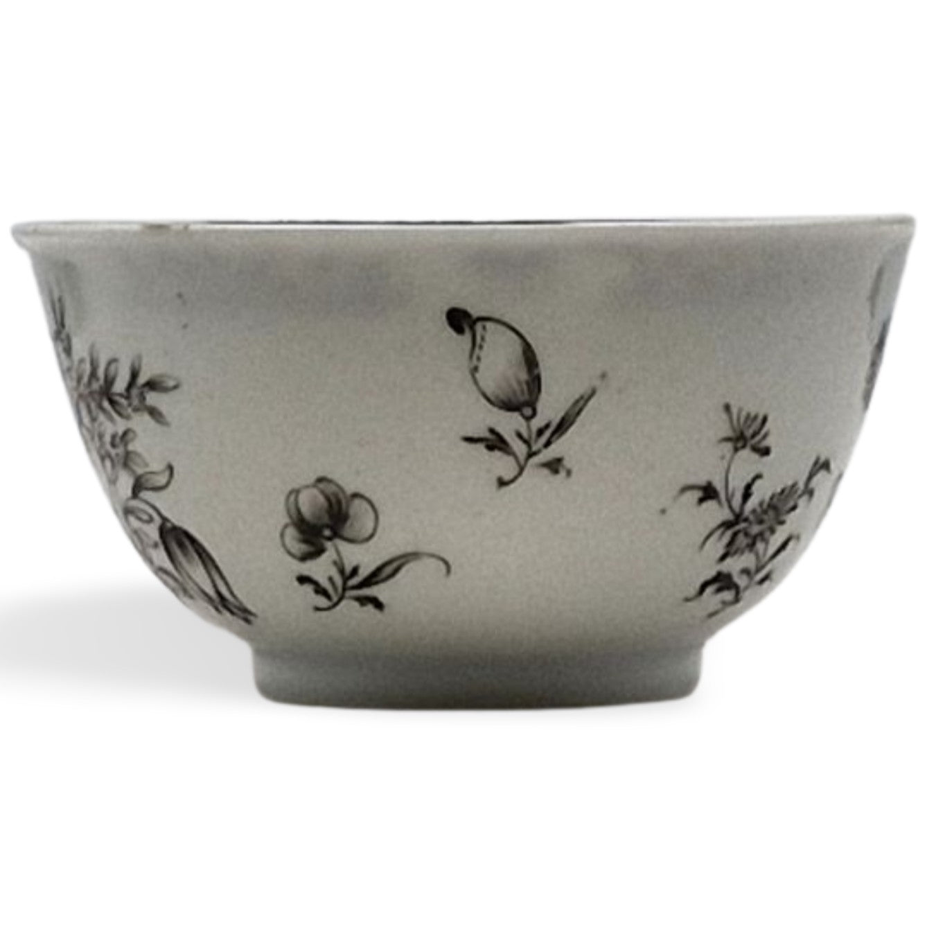 Pair black-painted tea bowls