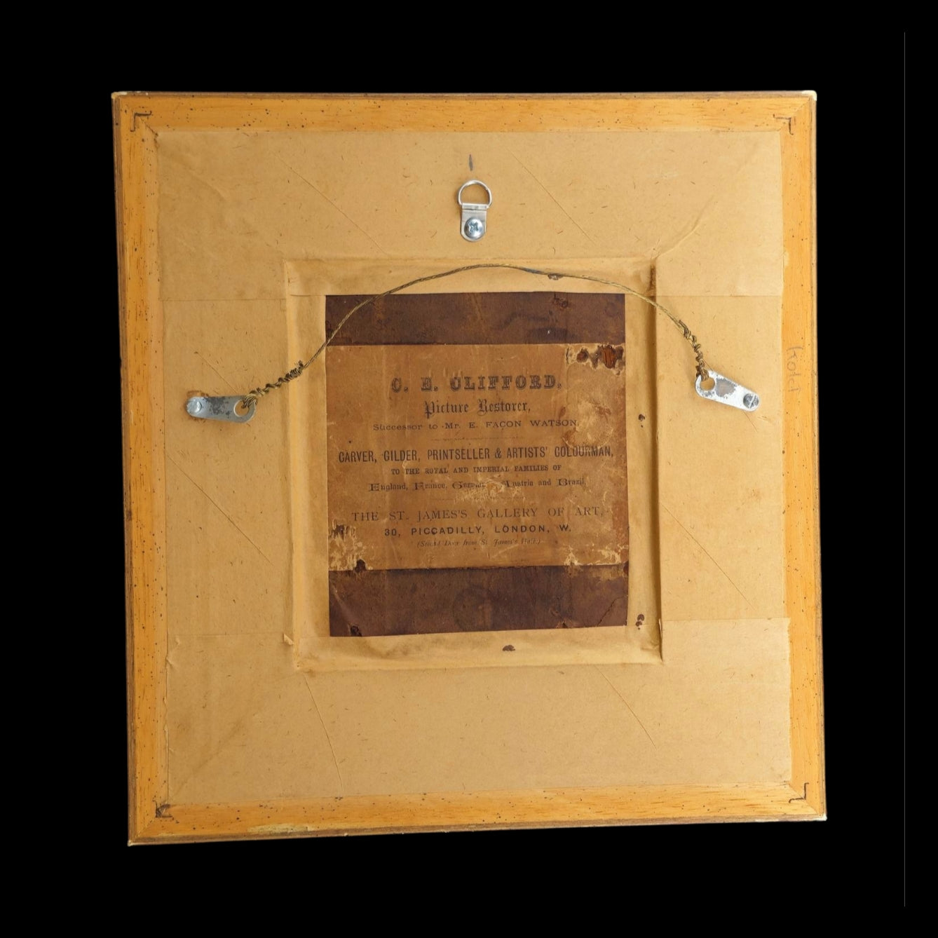 Miniature: Young lady in a square frame