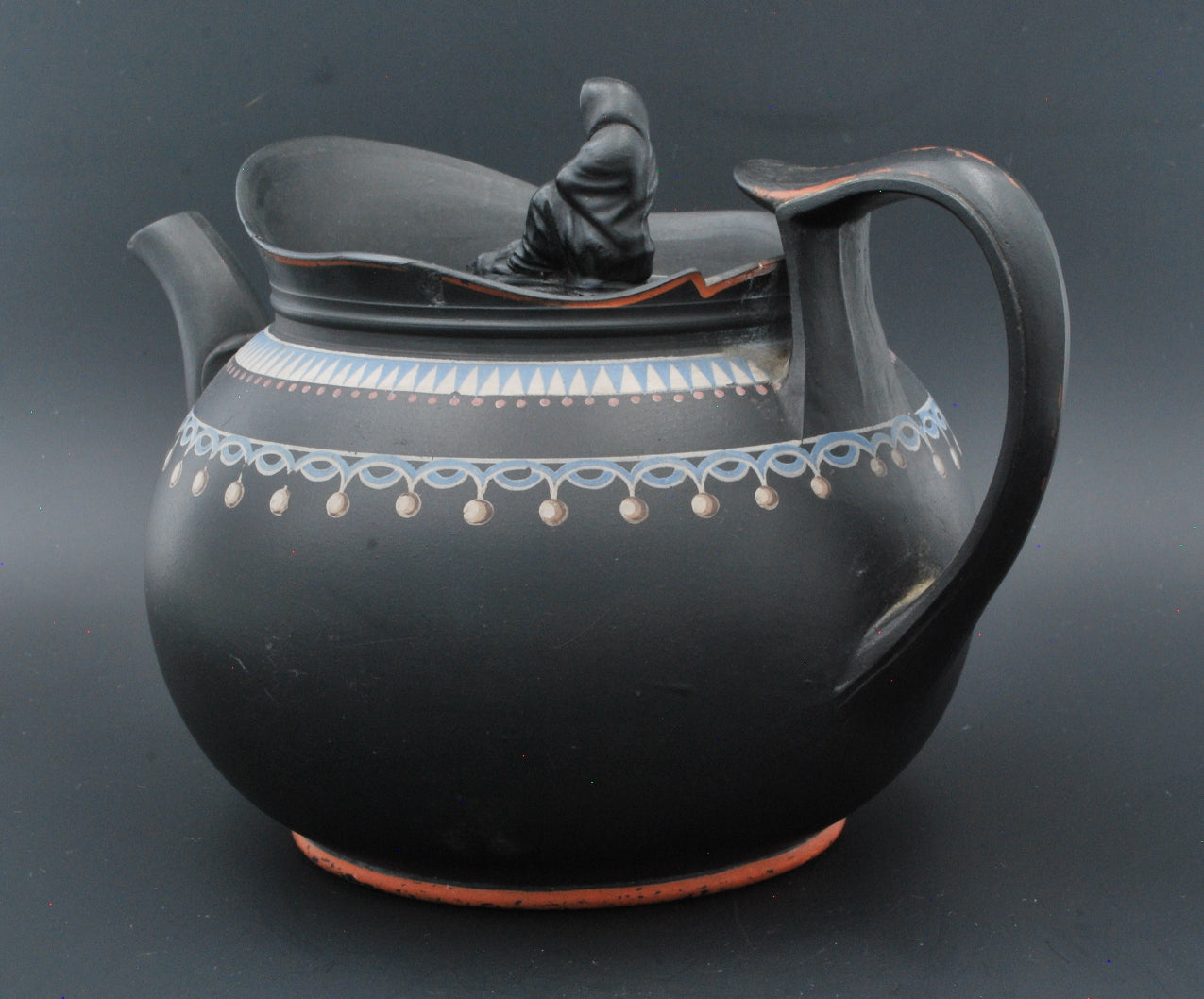 Teapot, encaustic painted