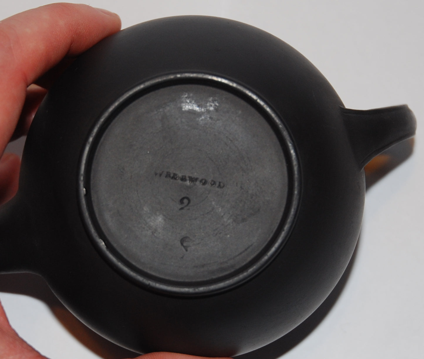 Teapot; round, caped; Sybil finial