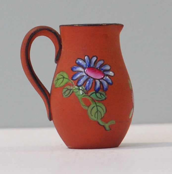 Miniature teawares: Milk Jug. Capri enamelling.