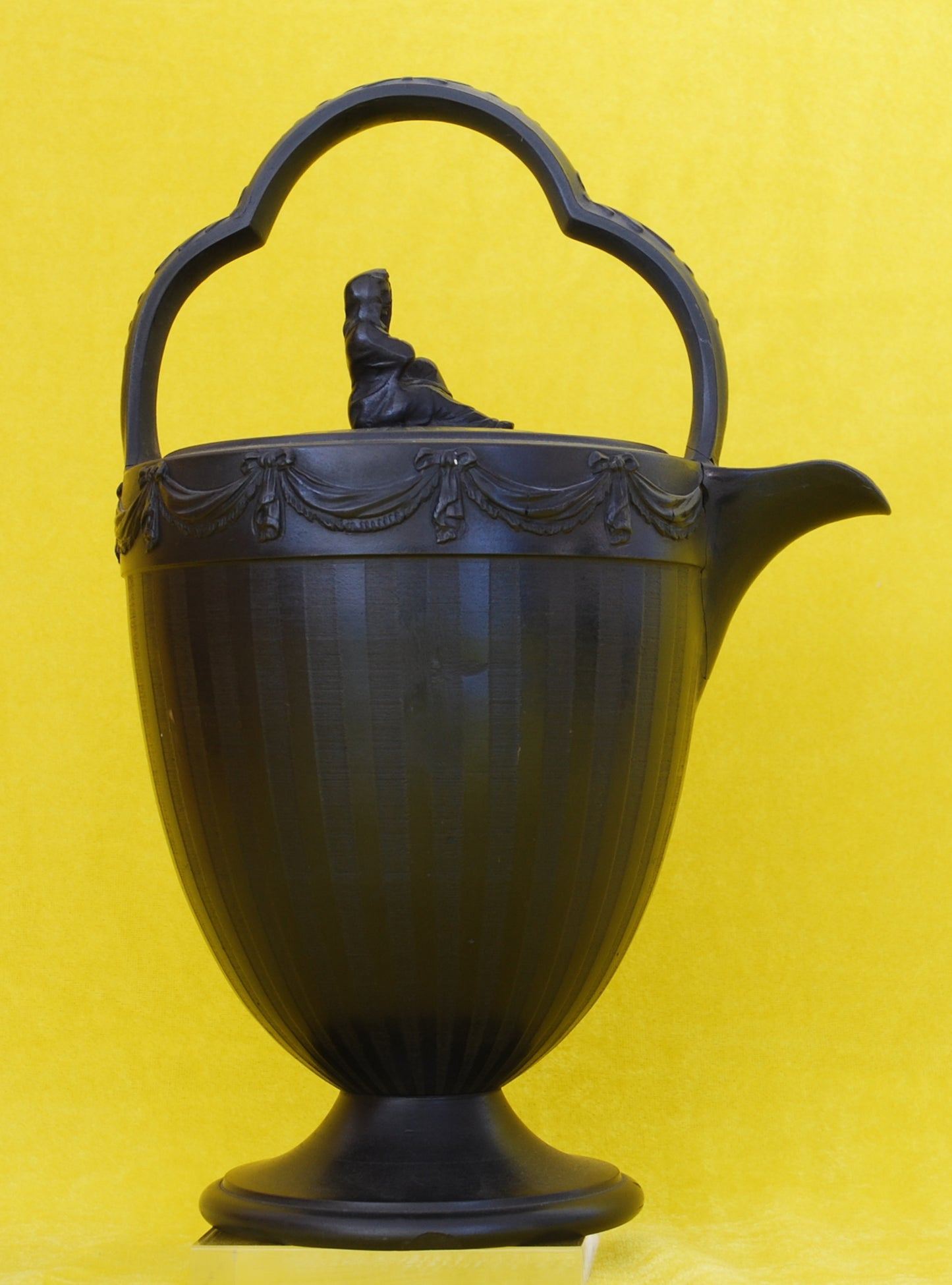 Rum Kettle, Engine turned. Winter finial.