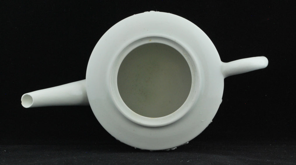 Teapot, drum shape, Prunus decoration