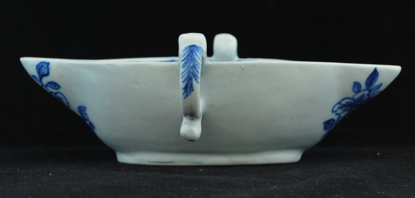 Sauce Boat, two handled, bird in branches