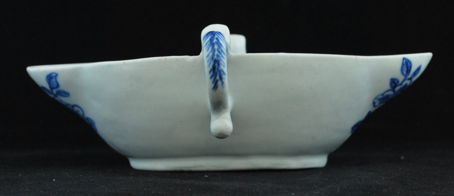 Sauce Boat, two handled, bird in branches