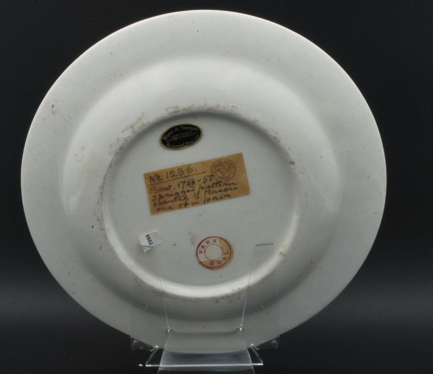 Pair famille rose plates, prunus