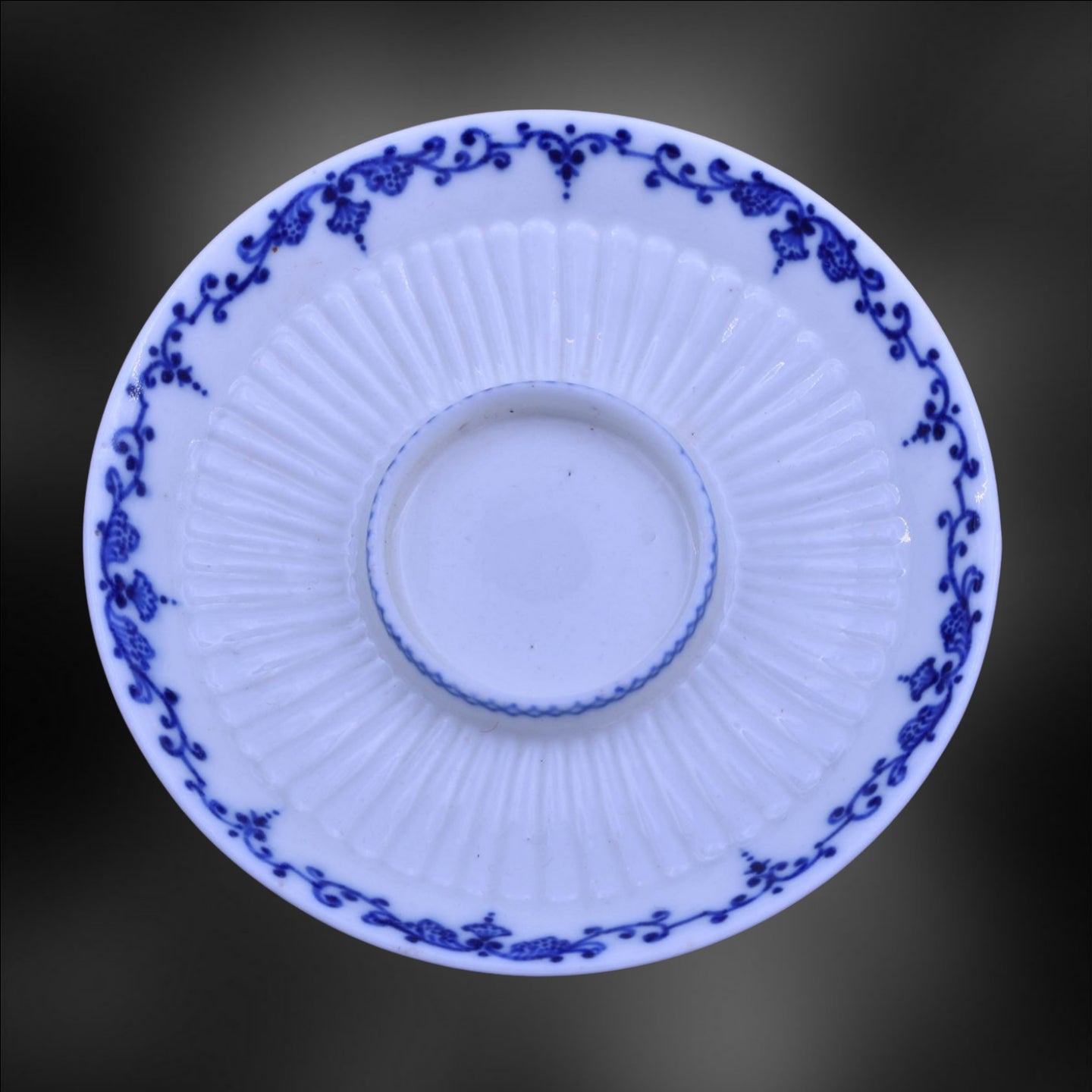 Cup and Saucer, Blue and White