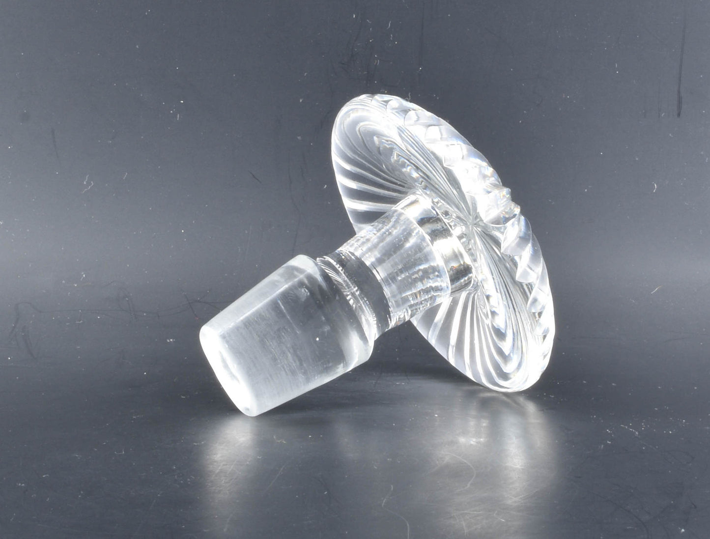 Ship's Decanter. Stepped prism and diamonds.