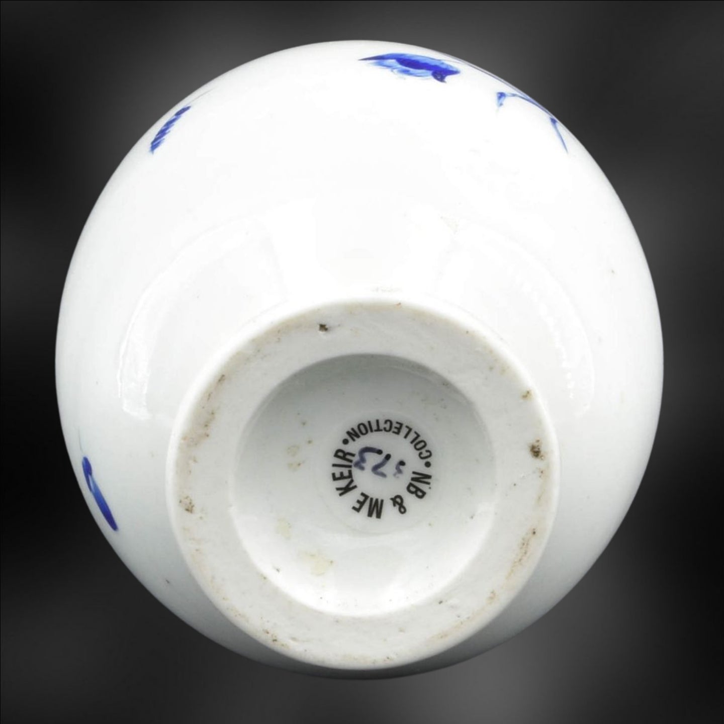 Tea Canister - Dry Blue Flowers