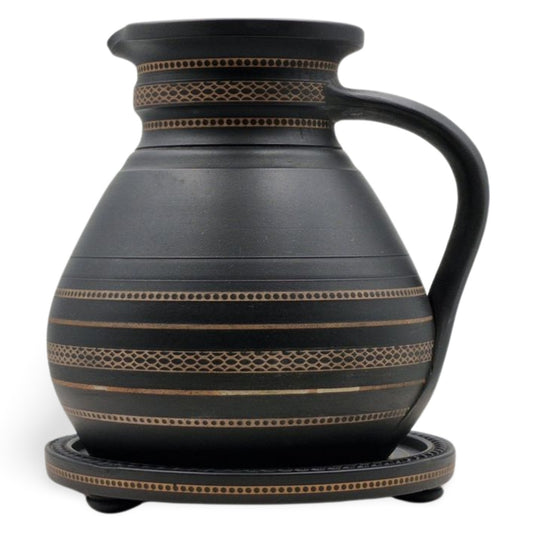 Ale Jug & Tray - Enamelled, inset, henry II