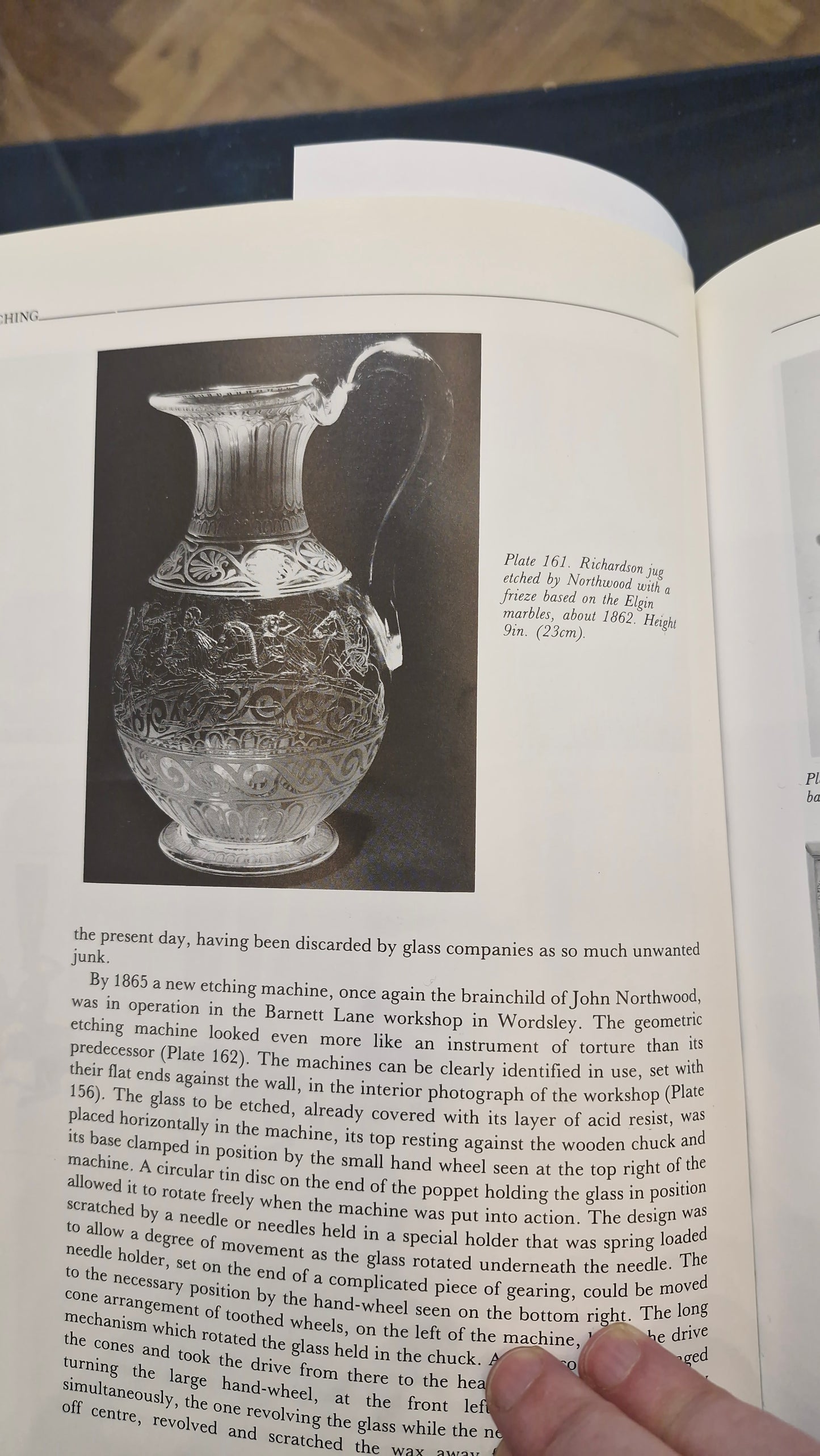 Stourbridge Etruscan claret jug
