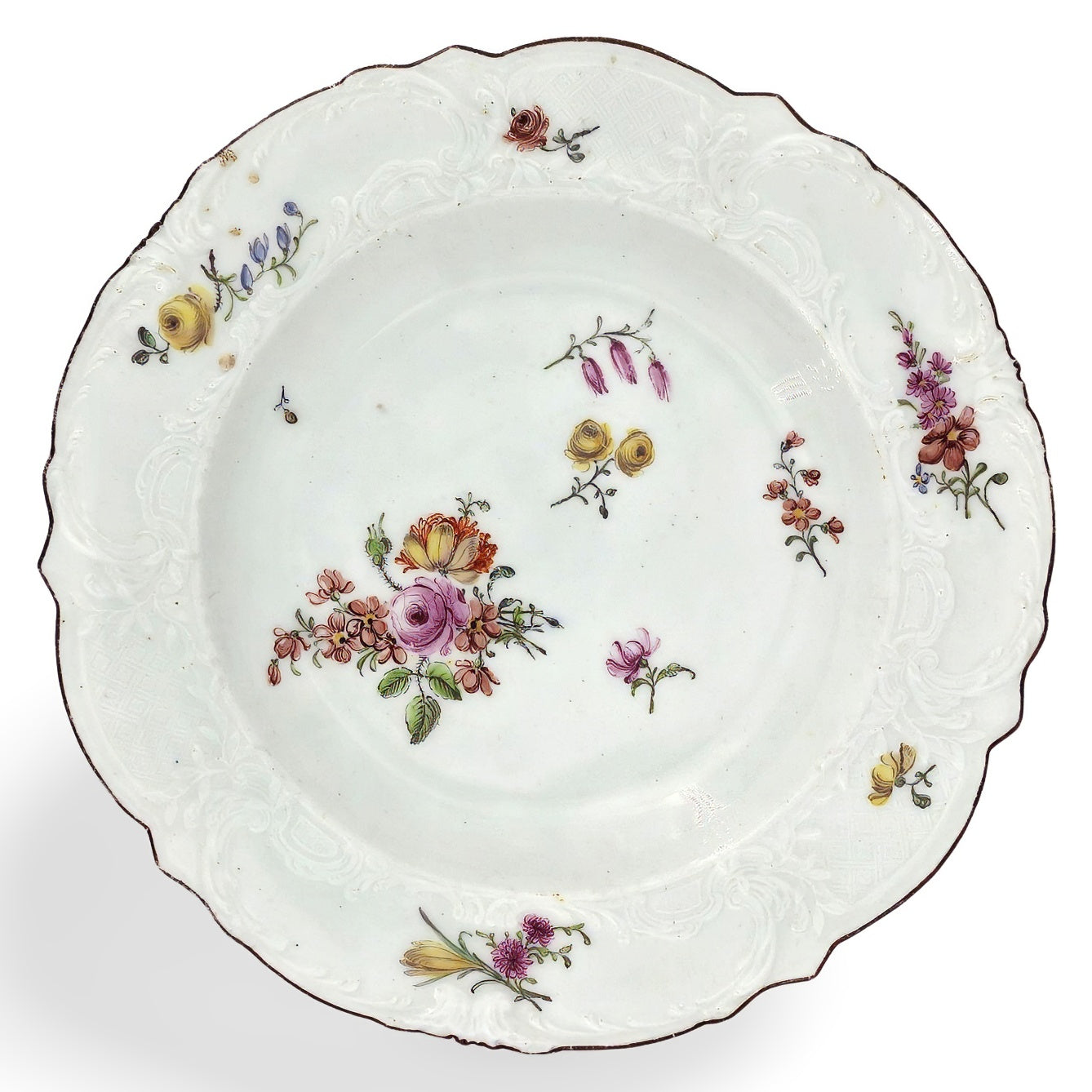 C-Scroll Plate, Flowers