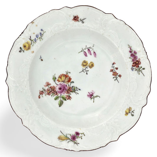 C-Scroll Plate, Flowers