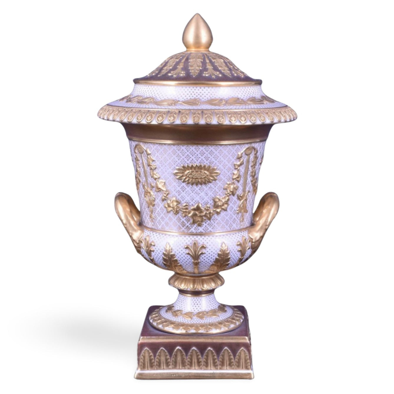 Campana Vase, White and Gold