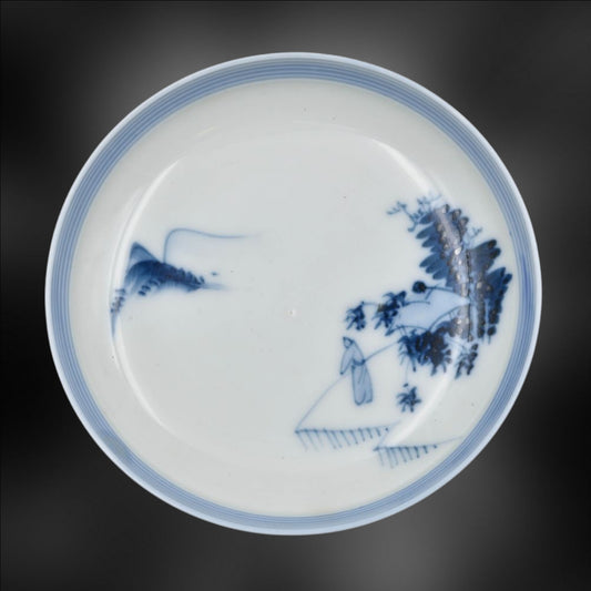 Shallow Dish - Figure by a river