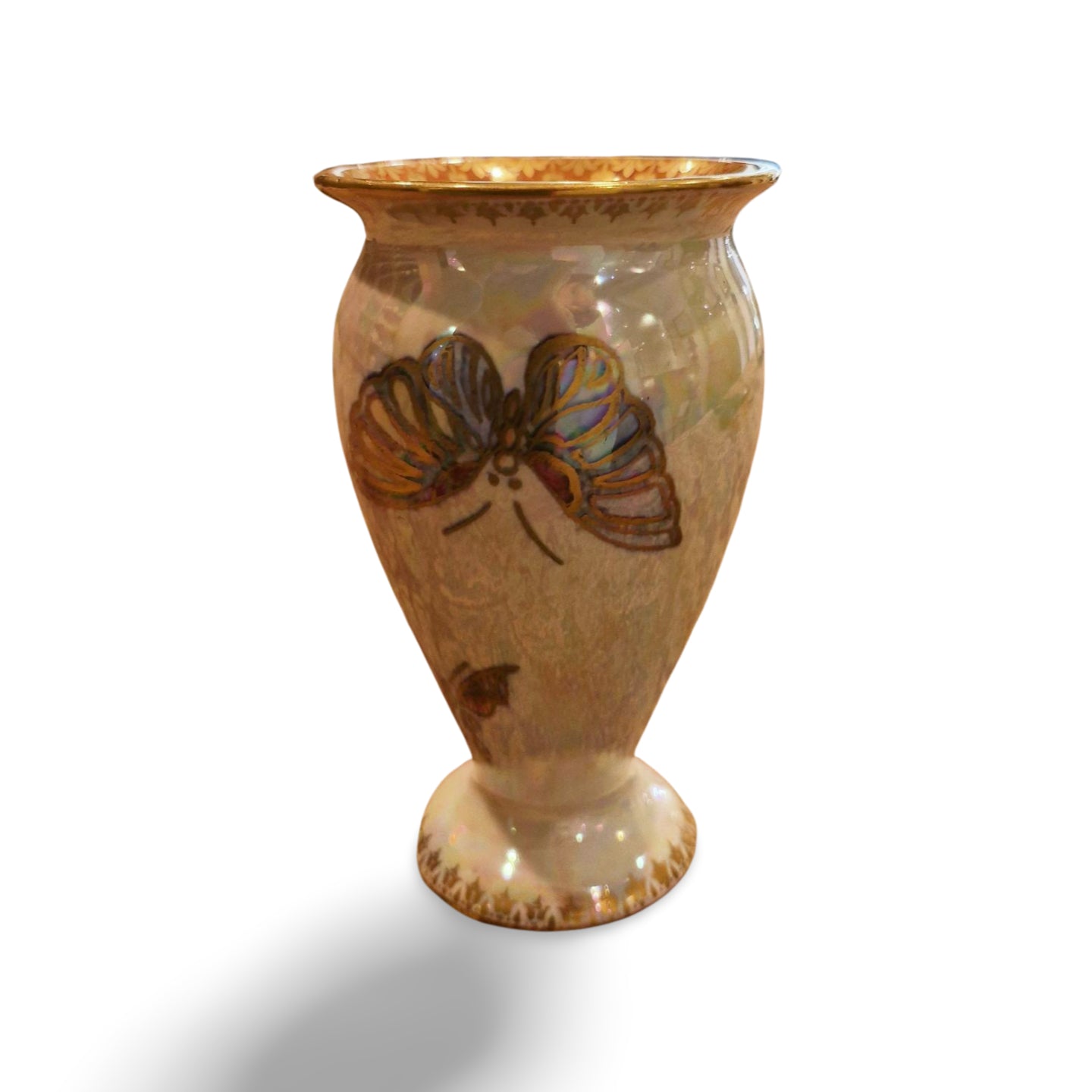 Butterfly Lustre vase