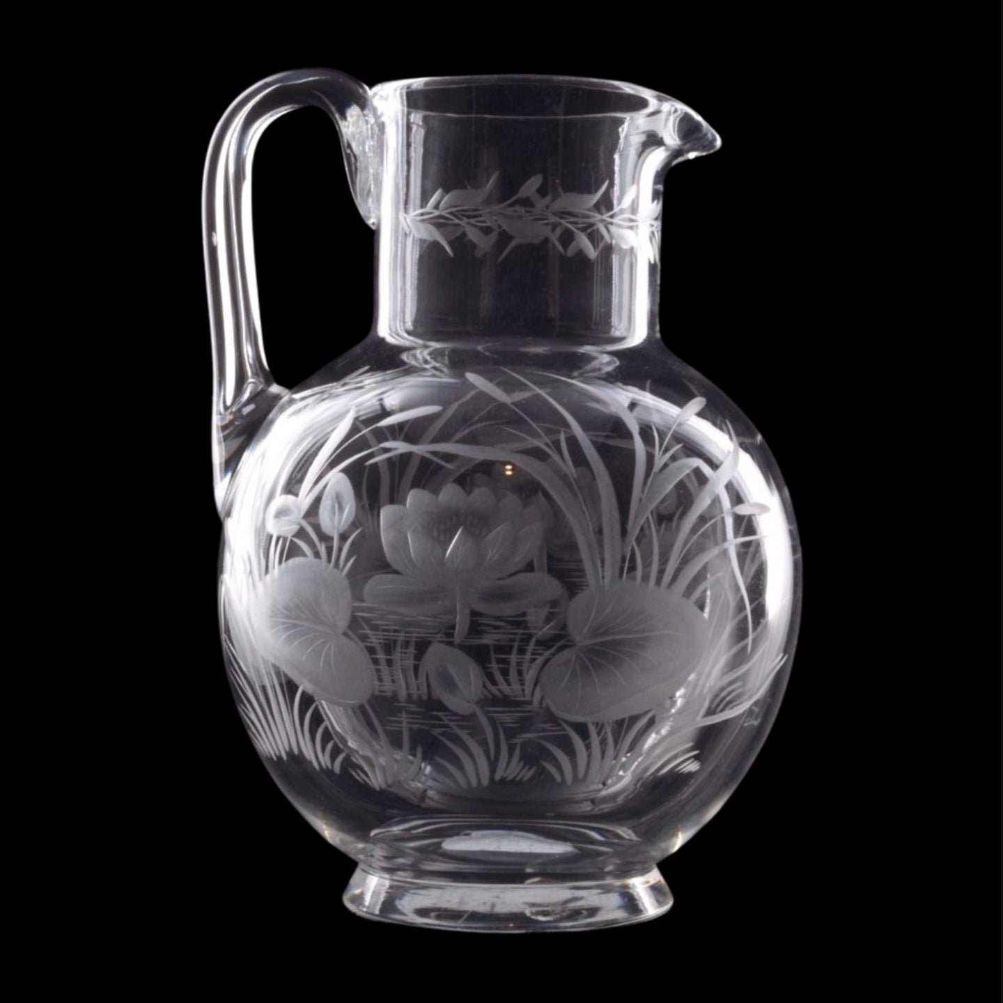 A Stourbridge glass jug