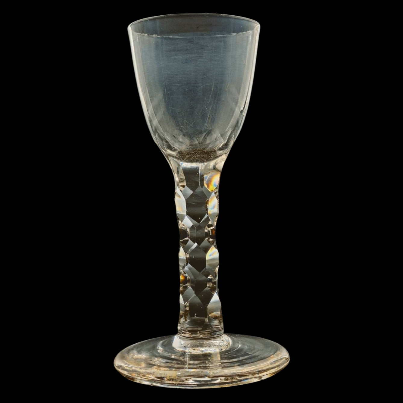 Georgian Facet-stem wine glass