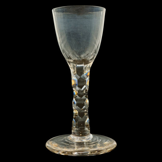 Georgian Facet-stem wine glass