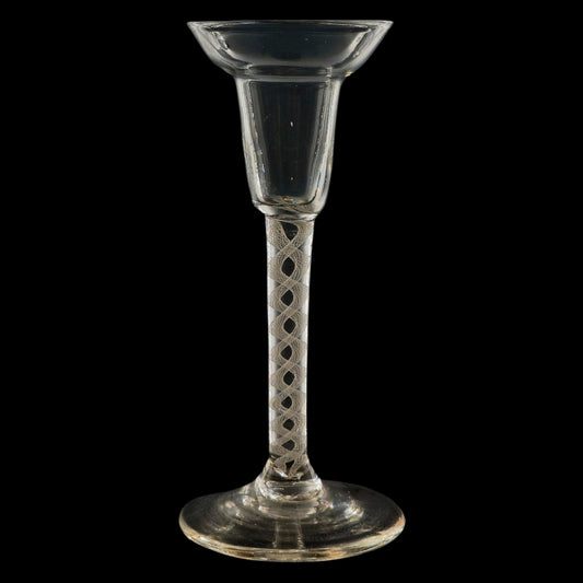 Pan-topped opaque-twist wine glass