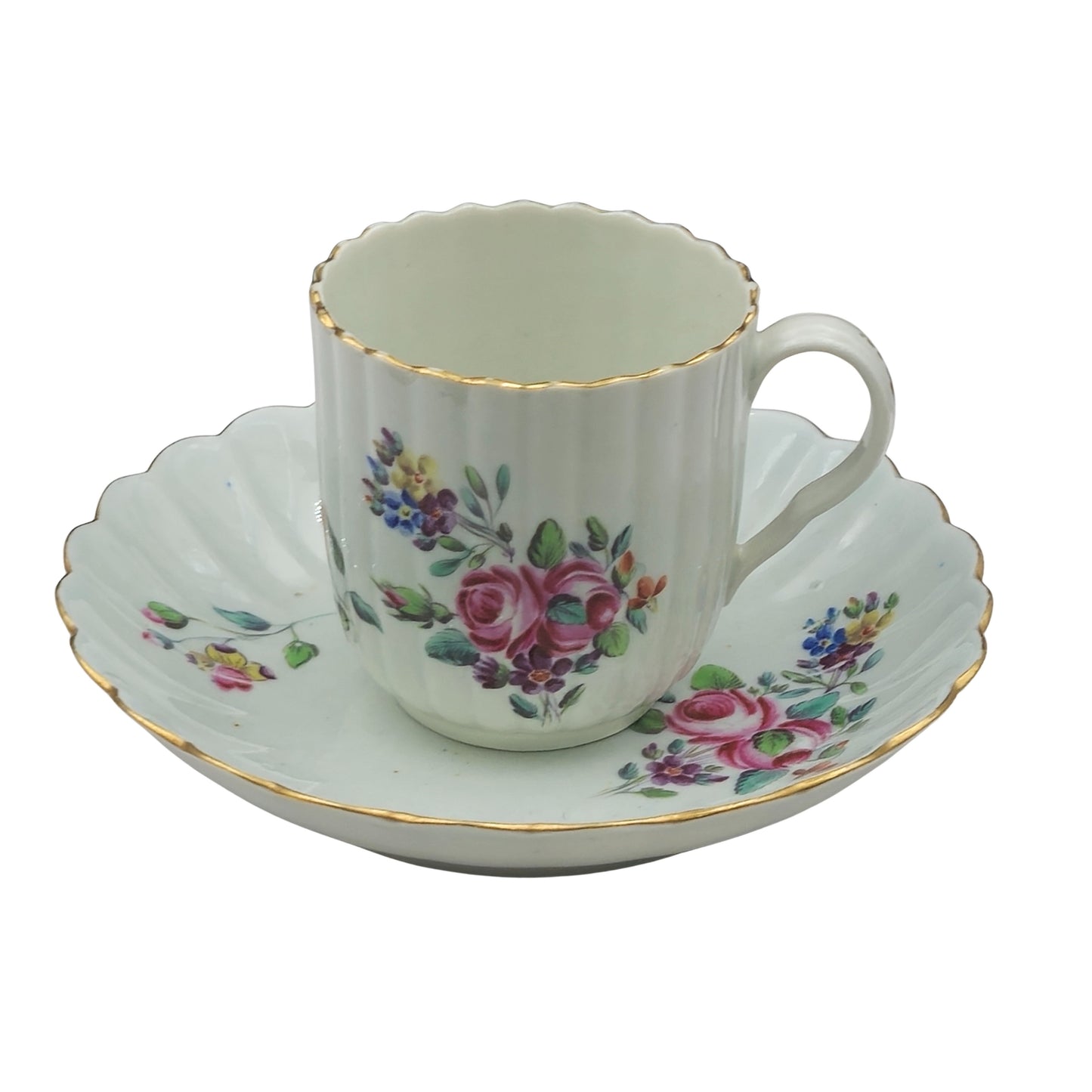 Fluted coffee cup & Saucer