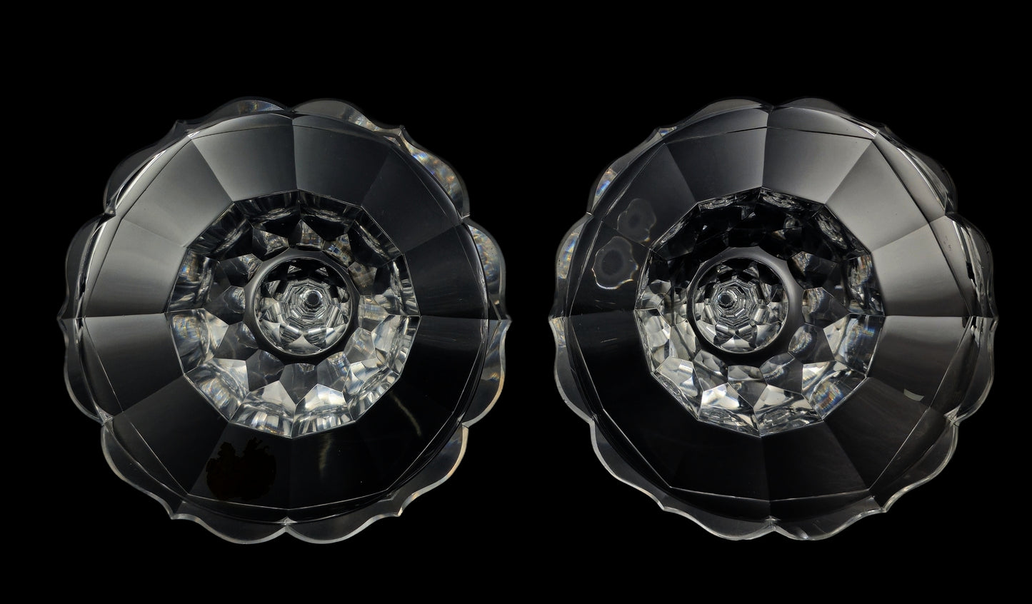 Pair of facet-cut Candlesticks