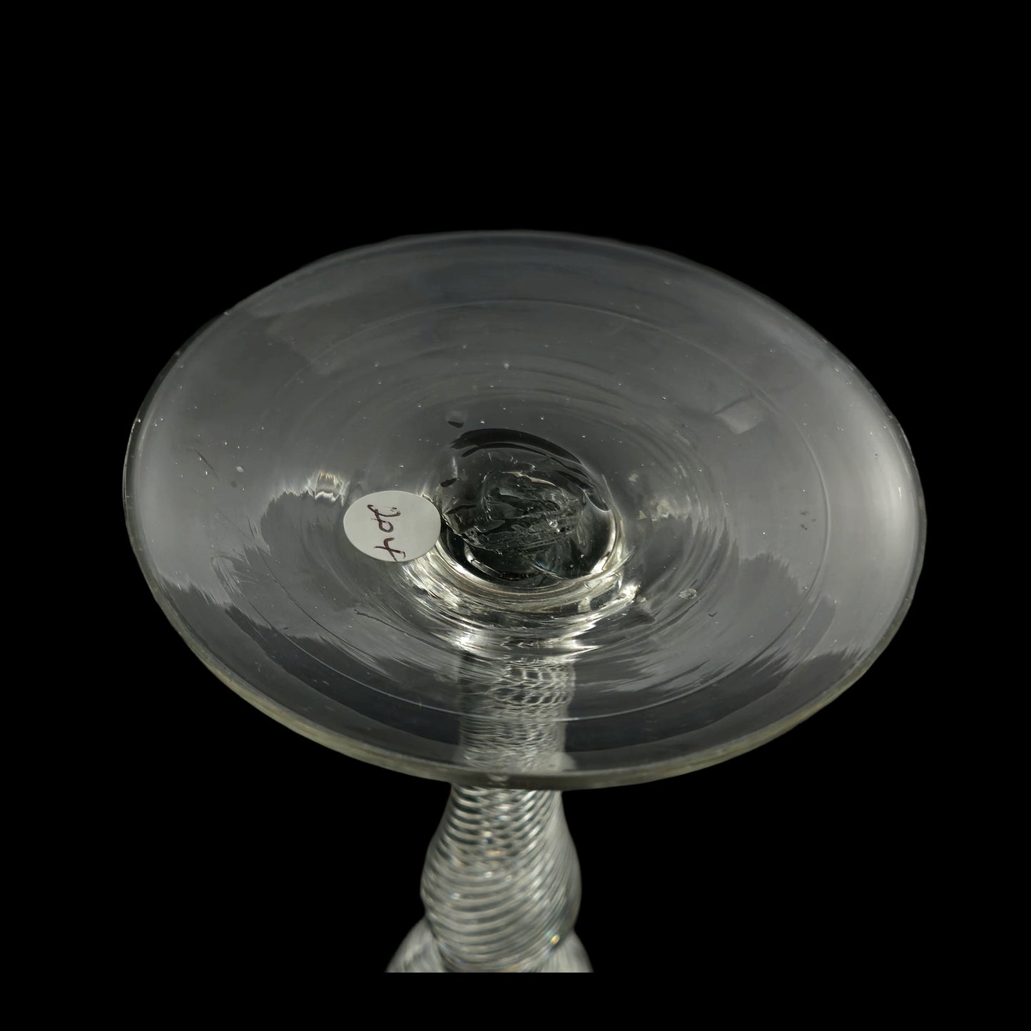 An air-twist wine glass