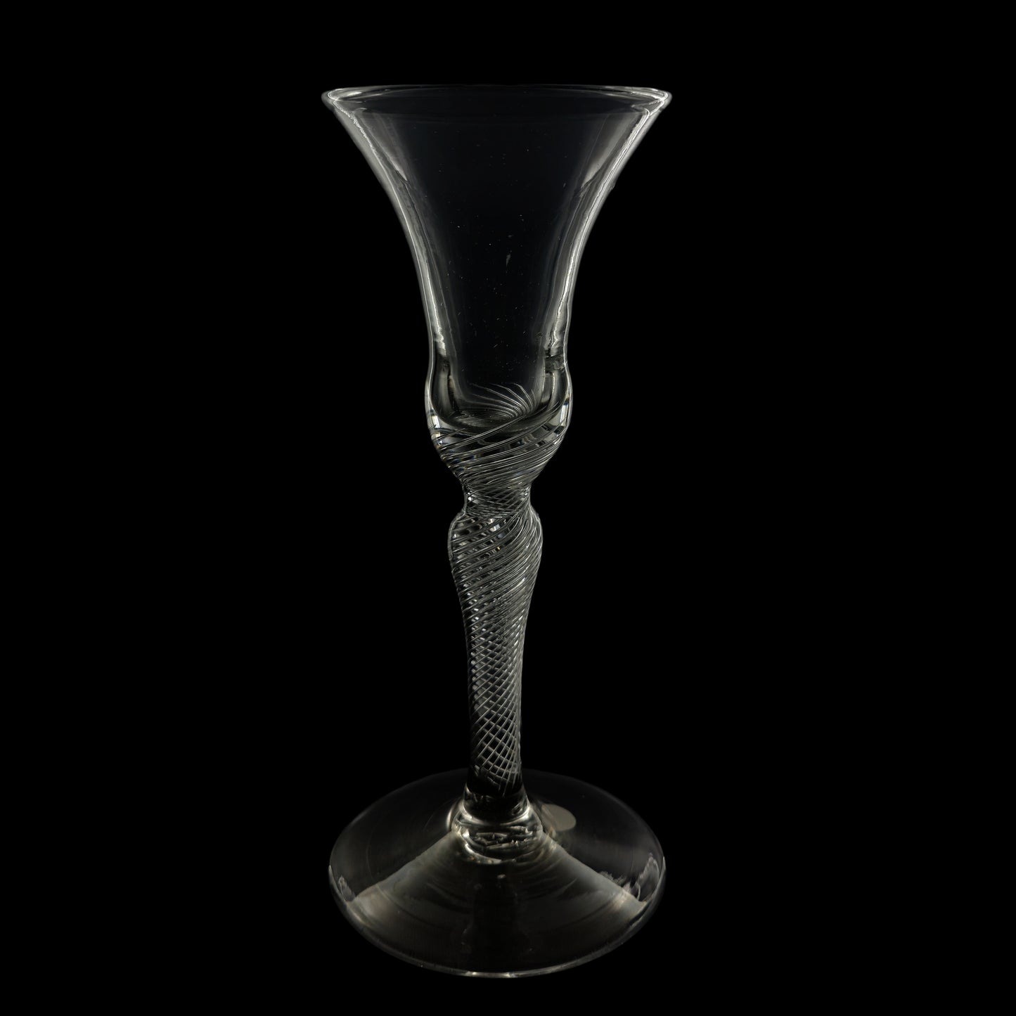 An air-twist wine glass