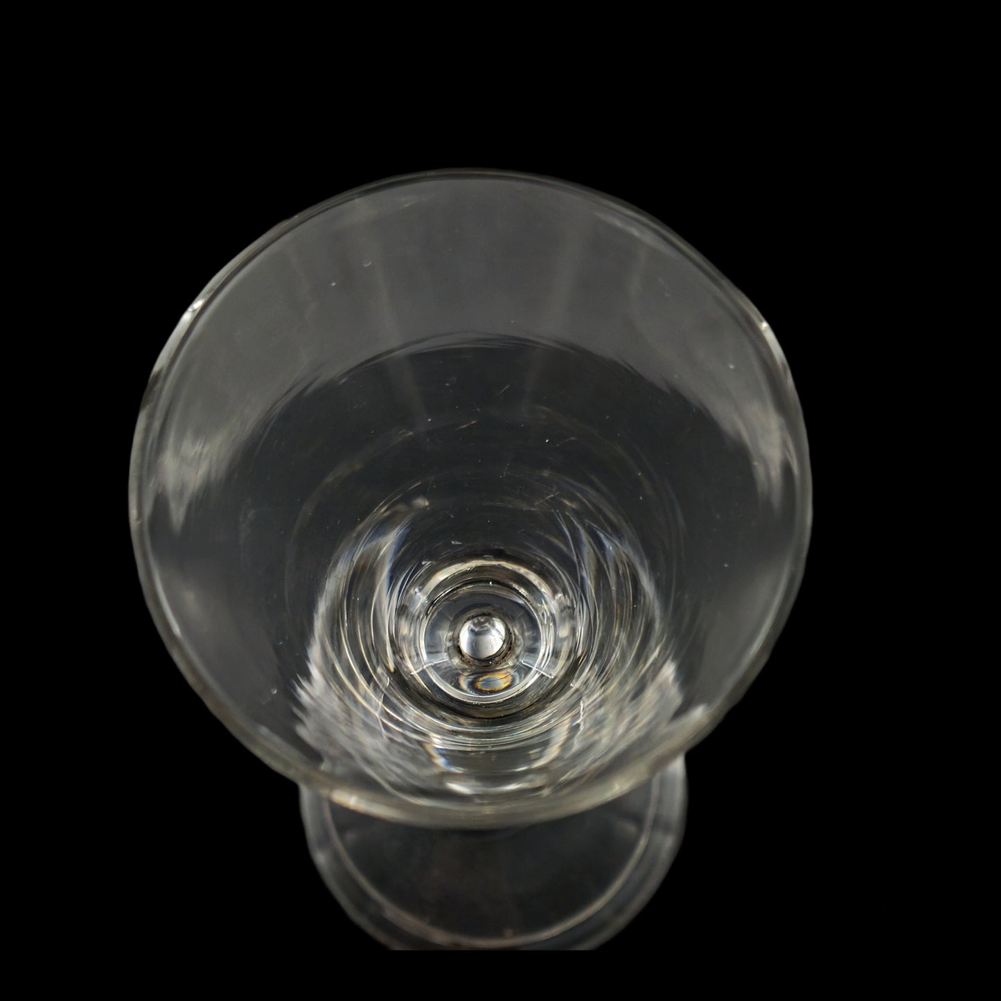 Plain Glass, collared knop and folded foot