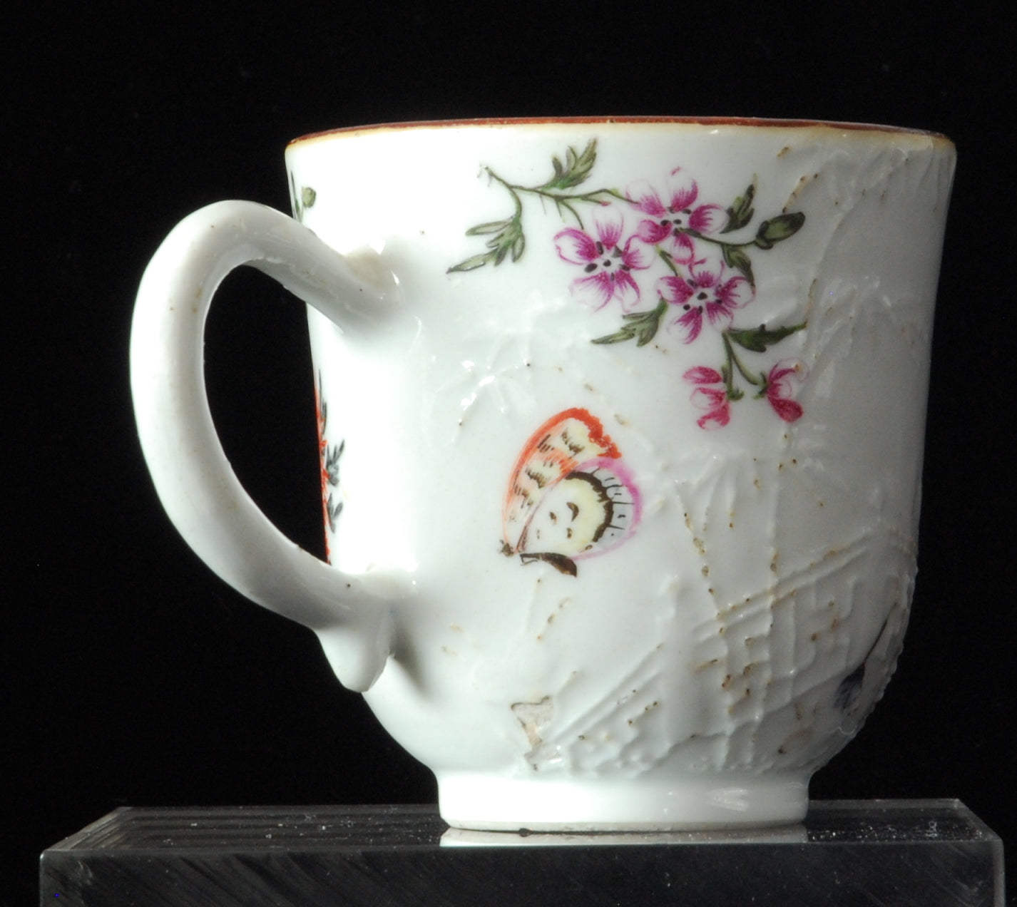 Coffee cup. Chinese, James Giles Decoration.