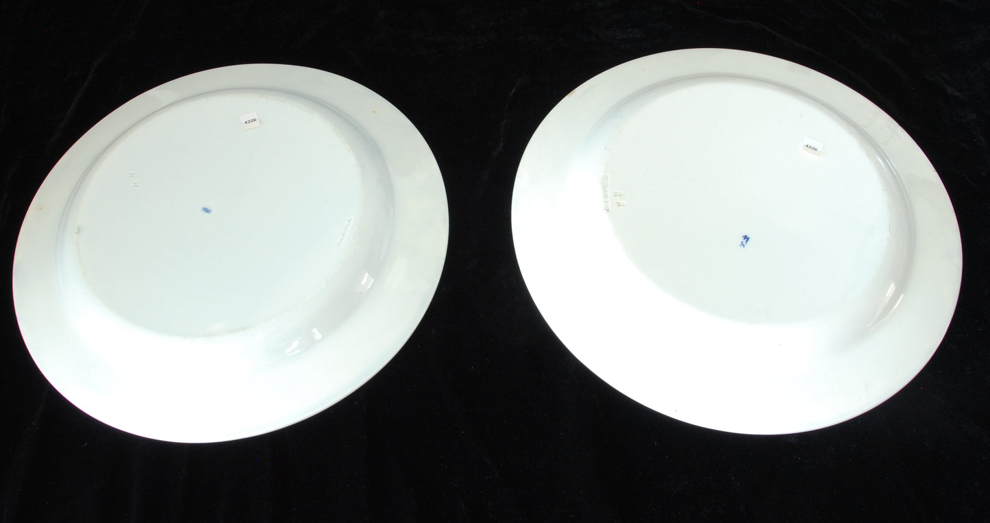 Pair Dinner Plates: Chinese Vase