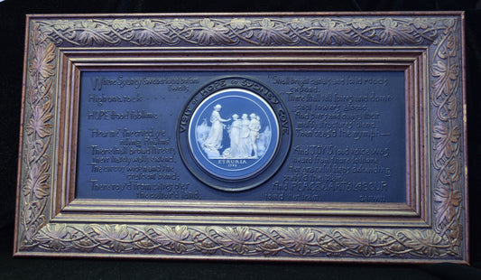 Sydney Cove medallion, set in basalt plaque. Bert Bentley.