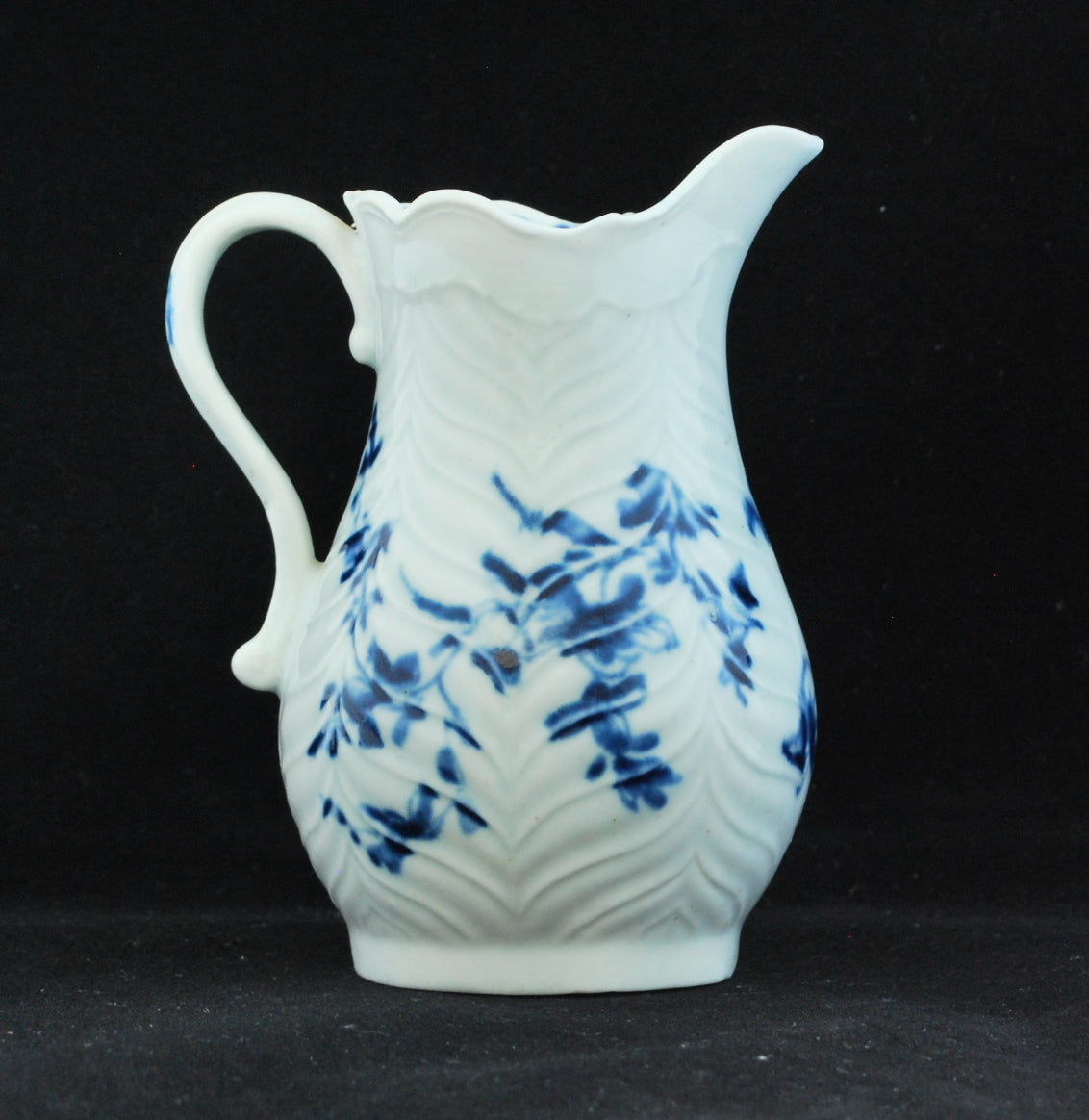 Tall Creamer: Feather Moulded, Flowers