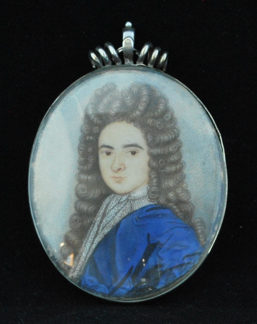 Portrait miniature on Vellum: A Gentleman