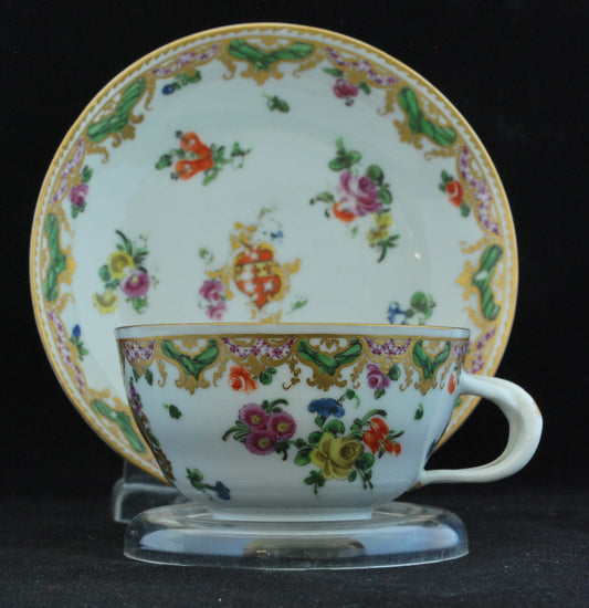 Armorial Tea Cup & Saucer, from the Ludlow service