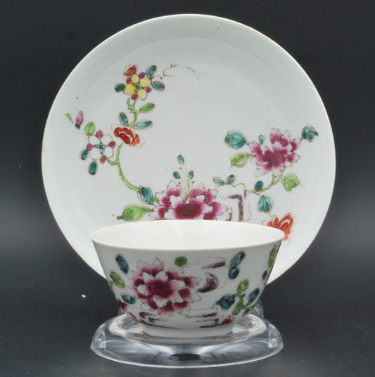 Tea Bowl & Saucer, Famille Rose