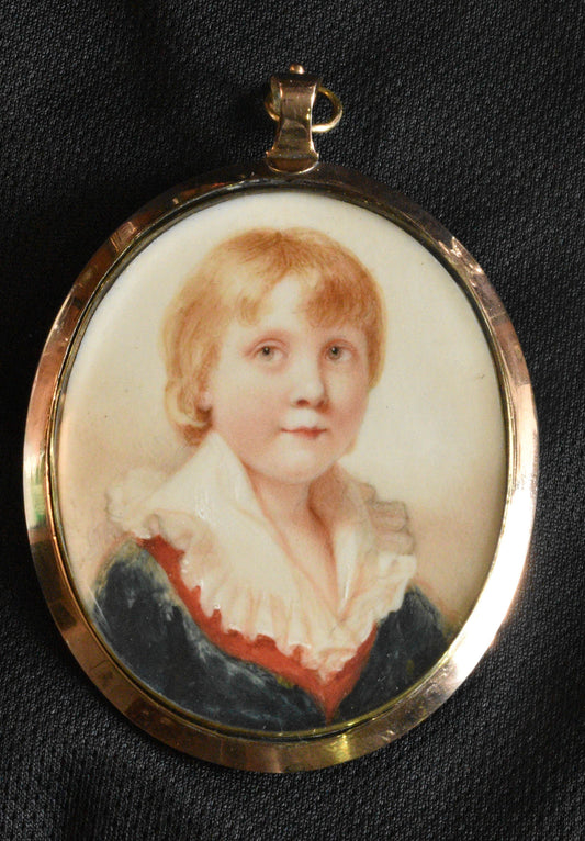 Portrait Miniature of a young boy. Abraham Daniel.