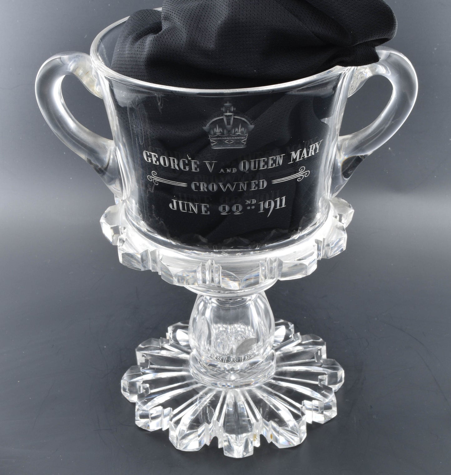 Glass Loving cup, Coronation of George V and Queen Mary